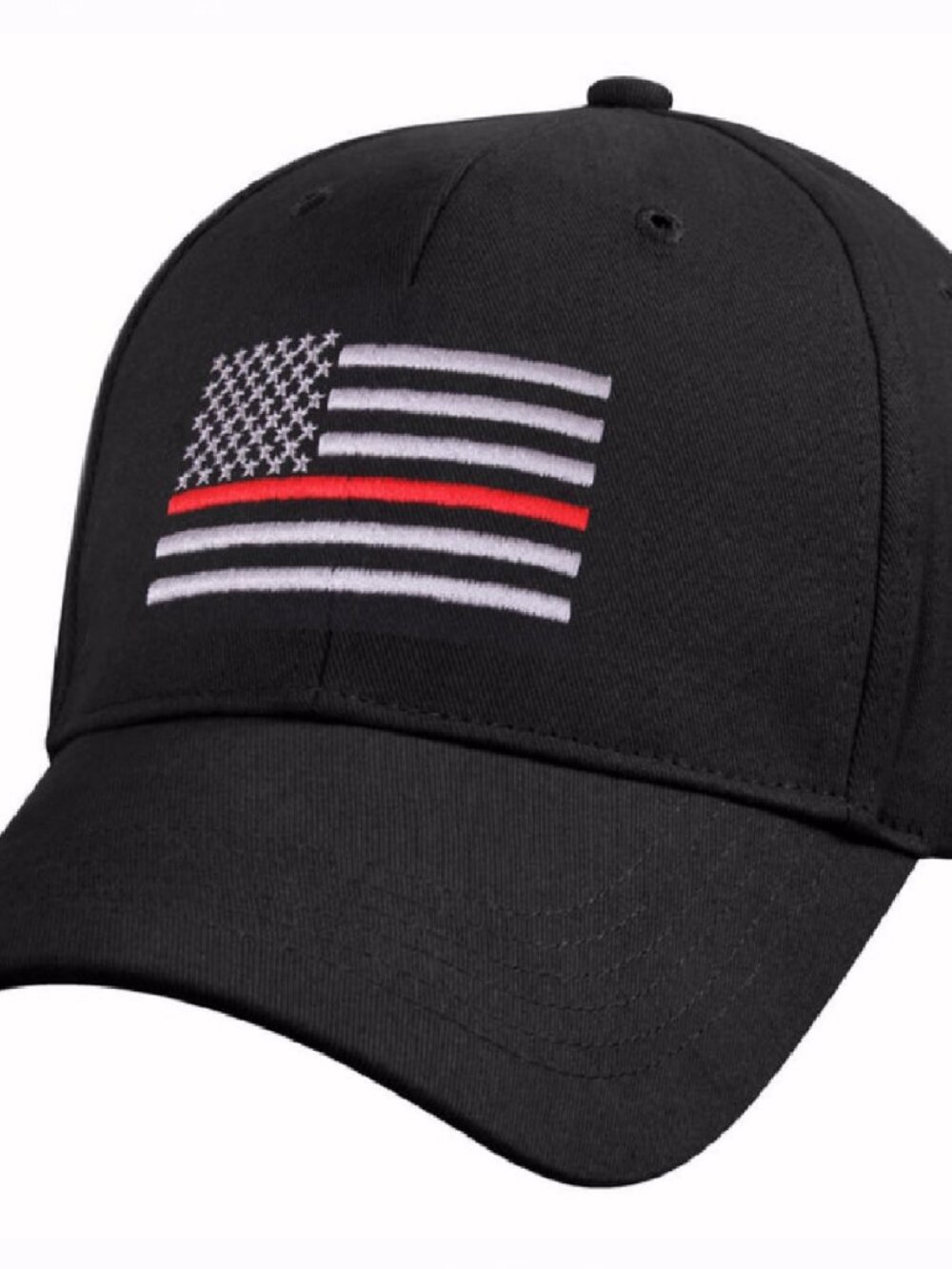 Firefighter EMT Nurse Thin Red Line U.S. Flag Embroidered Cap- NEW Fast Ship